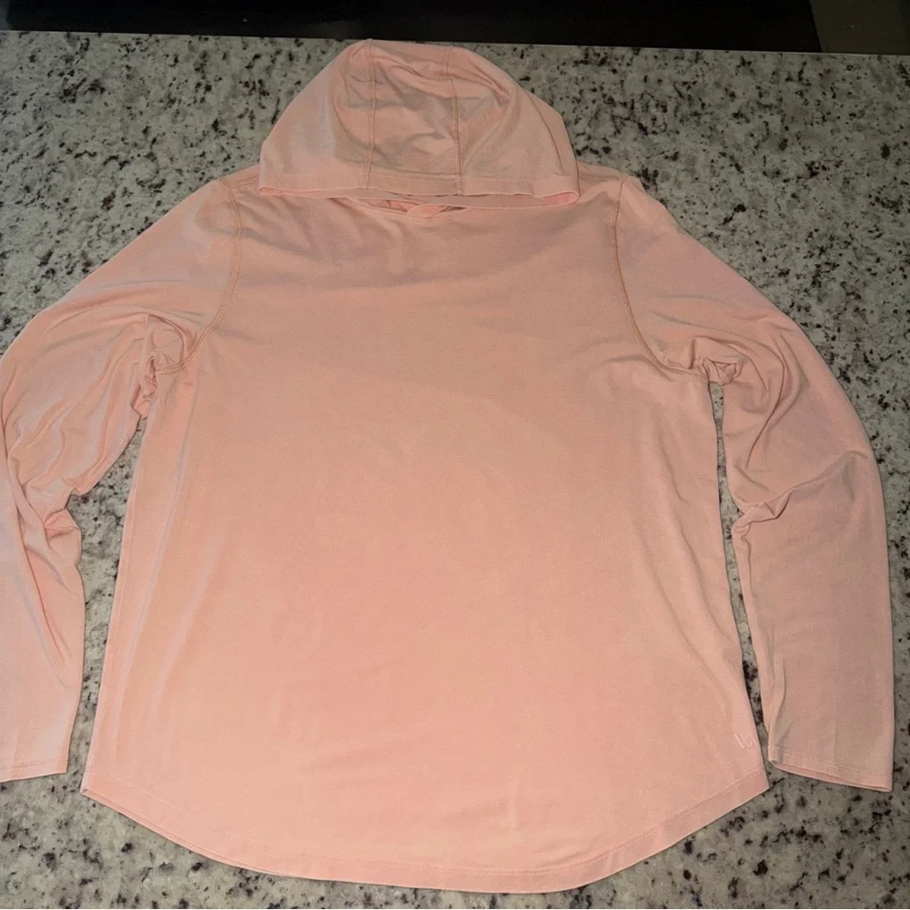 VRST Essential Hoodie Mens Size Medium Pink Bloom Modal Cotton Stretch UV 30+ - Picture 4 of 7